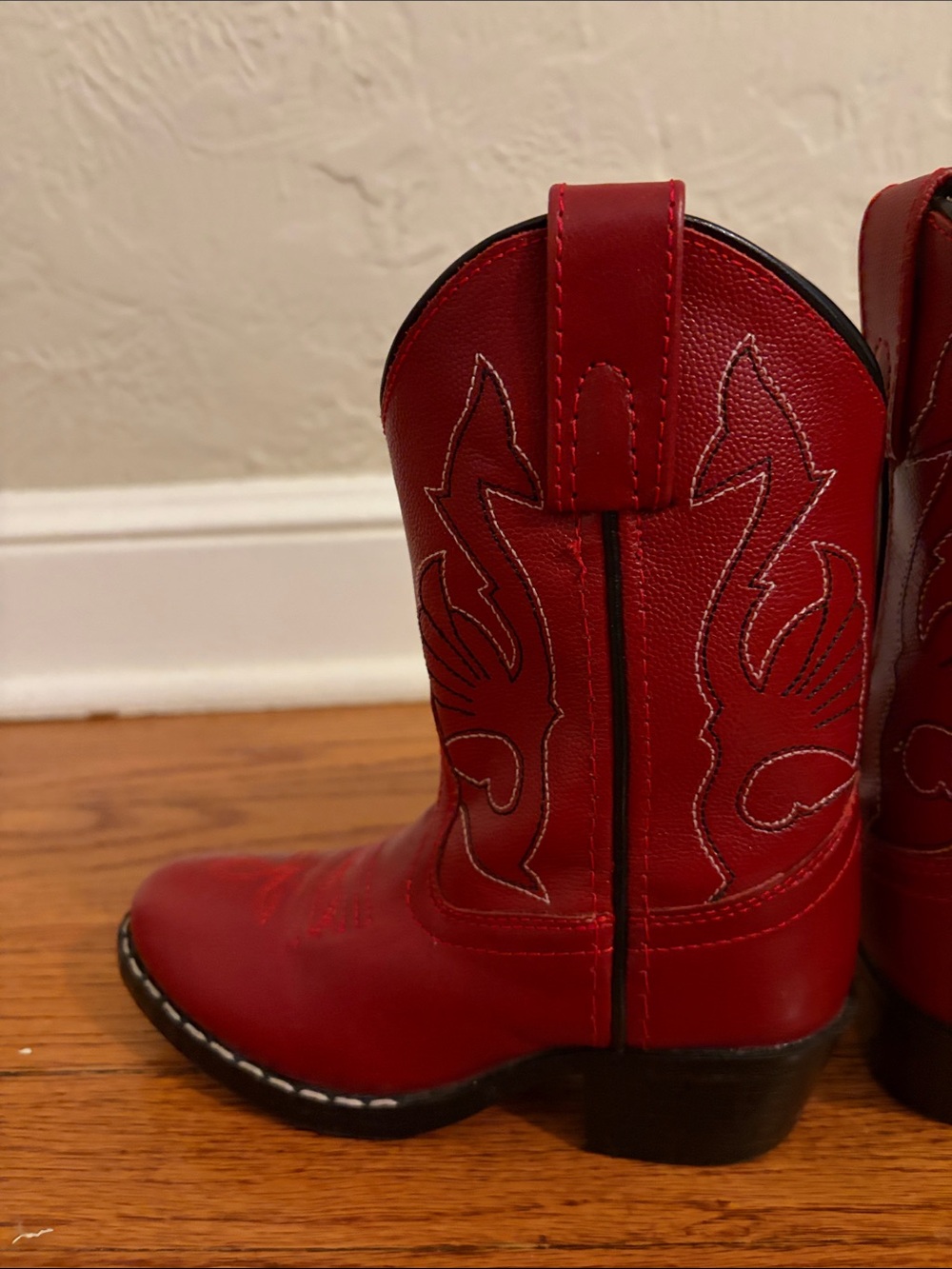 Red Western Cowboy Boots - Classic Stitch Detail Kids sz 11 - Picture 6 of 9